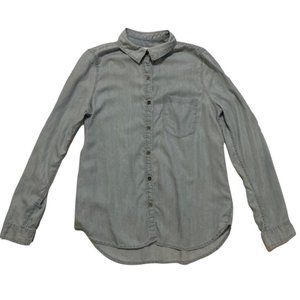 SO Denim Blue Perfect Shirt Long Sleeve Button Down
